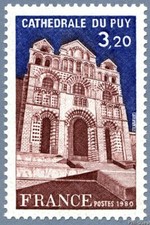 Timbre de 1980 - Cathédrale du Puy - N° 2084 Neuf