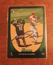 ANDREW ROMINE HAND SIGNED PLAYING CARD
