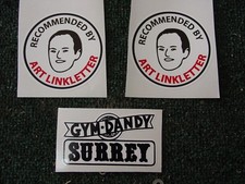 GYM DANDY SURREY REPLACEMENT DECALS SET ART LINKLETTER