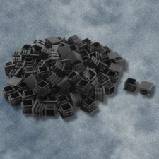 50 Pack 3/4 Inch Square Plastic Plug Tubing End Caps Chair Glide Insert