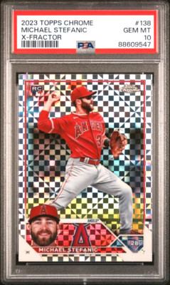 Mikeページ Michael Stefanic Anaheim Angels 2023 Topps Chrome x-fractor RC PSA