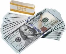 100 PCS Prop Fake Toys Money BANK GAMES CASH PAPER 100 DOLLAR BILLS $ US
