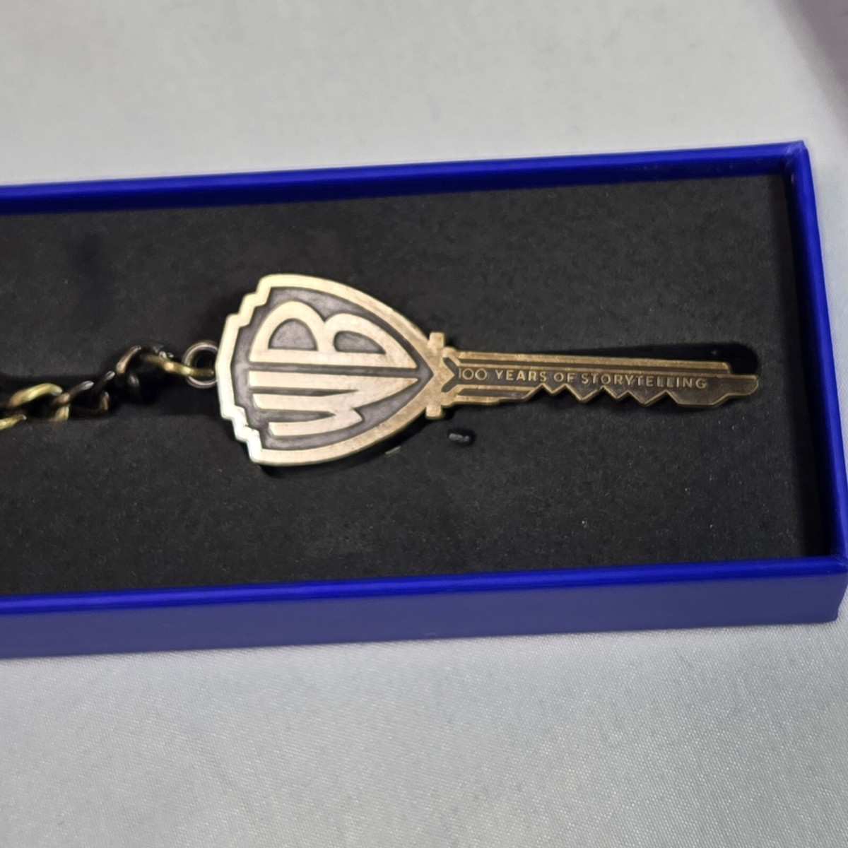 Warner Bros Studio Tour Hollywood 100 Years WB Shield Key Keychain