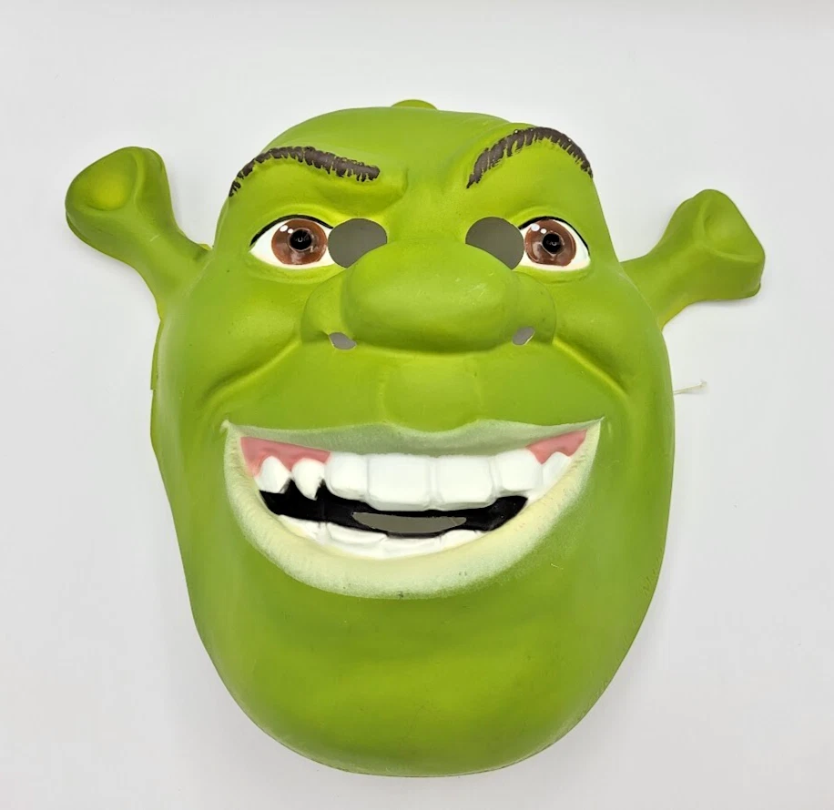 Shrek 2 Movie Mask DreamWorks 2004 Green Halloween Party Mask Thin Plastic Vint - Image 2 of 4