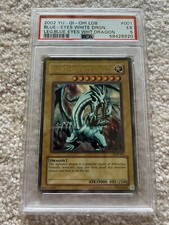 2002 Yugioh Legend of Blue-Eyes White Dragon Holo LOB-001 001 PSA 5 EX