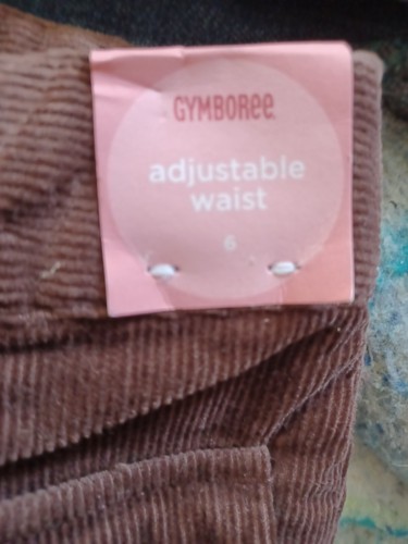 Gymboree Kids Size 6 Corduroy Knee Shorts Brown W/flowered Front Pockets New NWT - Picture 3 of 4