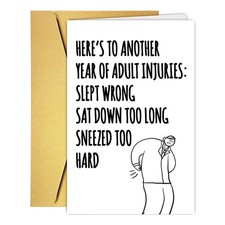 Funny Birthday Card for Him, Humorous Injuries Birthday Card for Dad Husband ...