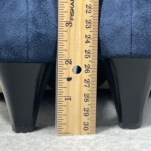 Cole Haan Sylvan Boot Women's 7B Mid Heel Bootie Blue Leather Pointed Signature - Picture 11 of 17