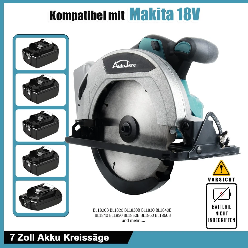185mm Für 18V Makita Akku Handkreissäge Säge Kreissäge Kabellos Bürstenlosen DHL - Bild 2 von 4
