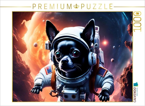Calvendo Puzzle Chihuahua Spaceman In The Universe | 1000 Pieces, Finished Size-image