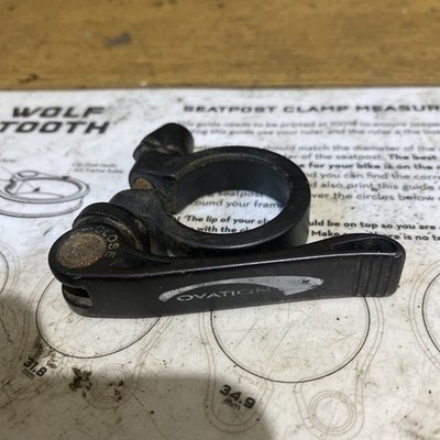 Sattelstützenklemme 31,6-32 mm schwarz Aluminium Marin Ovation Schnellspanner 