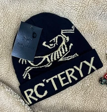 Arc'teryx Bird Head Toque Beanie Black Wool Winter Ski Hat Unisex NWT