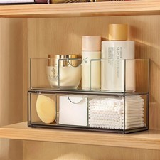 PAVSTINE Medicine Cabinet Organizer 2 Pack, Stackable Storage Drawers with Re...