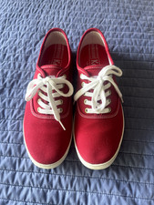 Keds lace up canvas shoes red Mens size 8 Womens size 9.5 or size 10