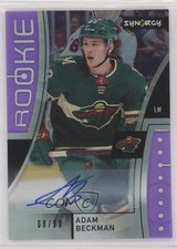 2021-22 Upper Deck Synergy Rookies Purple 68/99 Adam Beckman #110 Auto 3ff