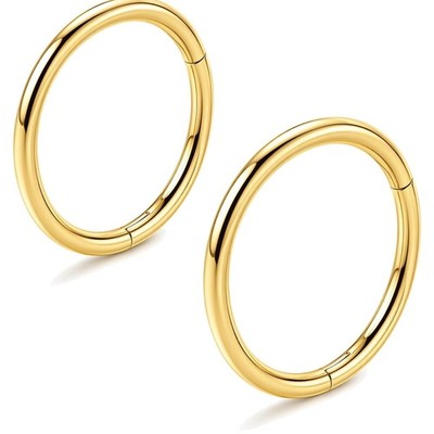 Nasenpiercing Gold Edelstahl 2 Stück Knorpelring Klicker Septum Helix Rook
