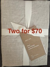 West Elm European Flax Linen Sham Euro/Natural Flax/7241965