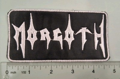 Morgoth Band White Logo Patch Embroidered Sew On