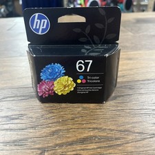 HP 67 Tri-Color High yield Ink Cartridge New Genuine Exp Aug 2027 