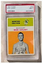1961 Fleer Basketball Bob Cousy #10 PSA 7