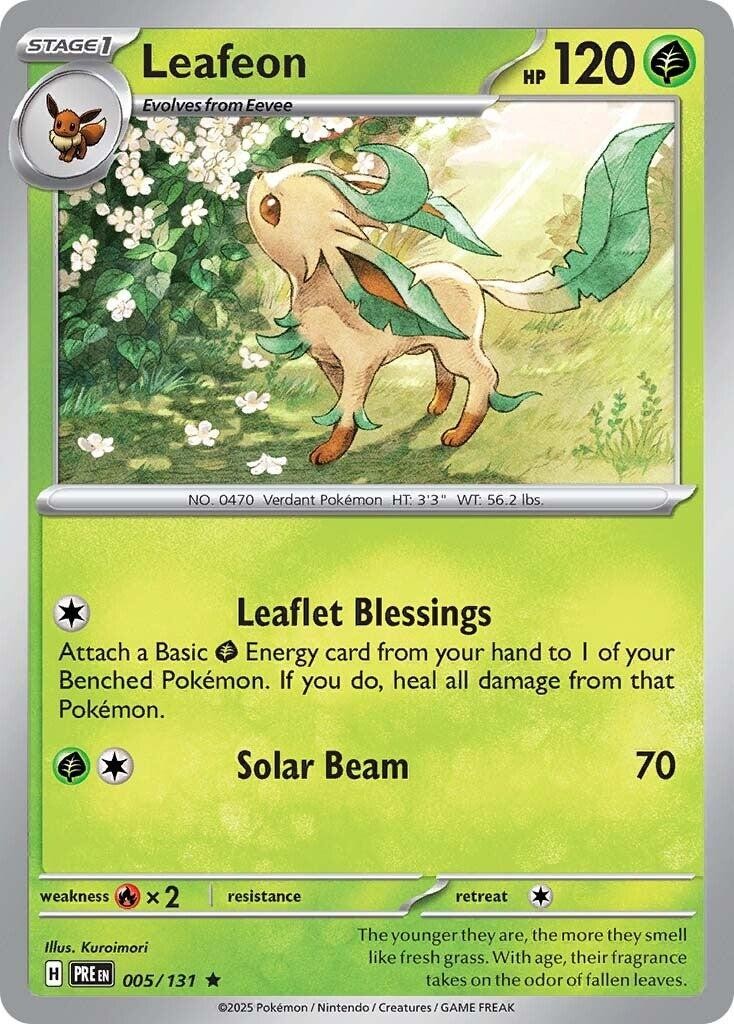 Leafeon 005/131 Holofoil SV: Prismatic Evolutions NM EN