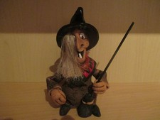lustige R&auml;ucherfigur aus Keramik, Hexe, echte Handarbeit aus Litauen