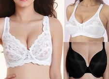 Ex store Firm Control Lace Bra Soft Cup Non & Wired Push Up Support shape up