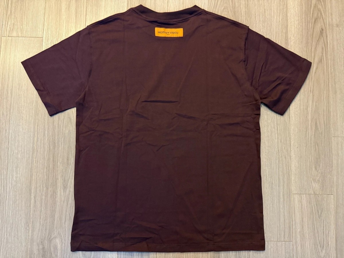 Louis Vuitton Embossed Tee Shirt burgundy sz L | eBay