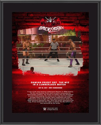 Damian Priest WWE 10.5'' x 13'' 2021 WrestleMania Backlash Sublimated Plaque