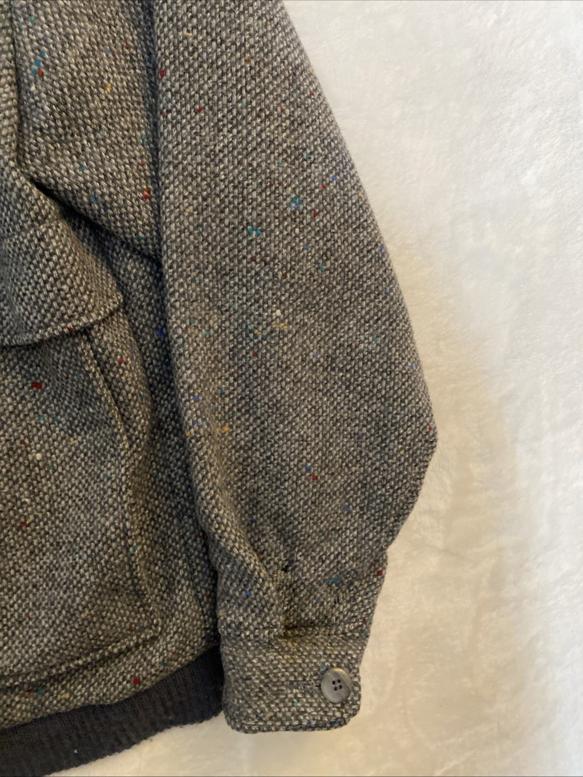 1970s Pendleton Tweed Bomber Jacket, Patch Pocket… - image 8