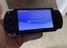 Sony PSP 2001 Black Handheld System Console W/ Games Tested Working Excellent