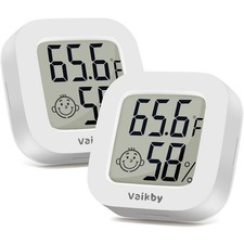 Vaikby Indoor Thermometer 2Pack, Humidity Gauge Meter Digital Hygrometer Room Th