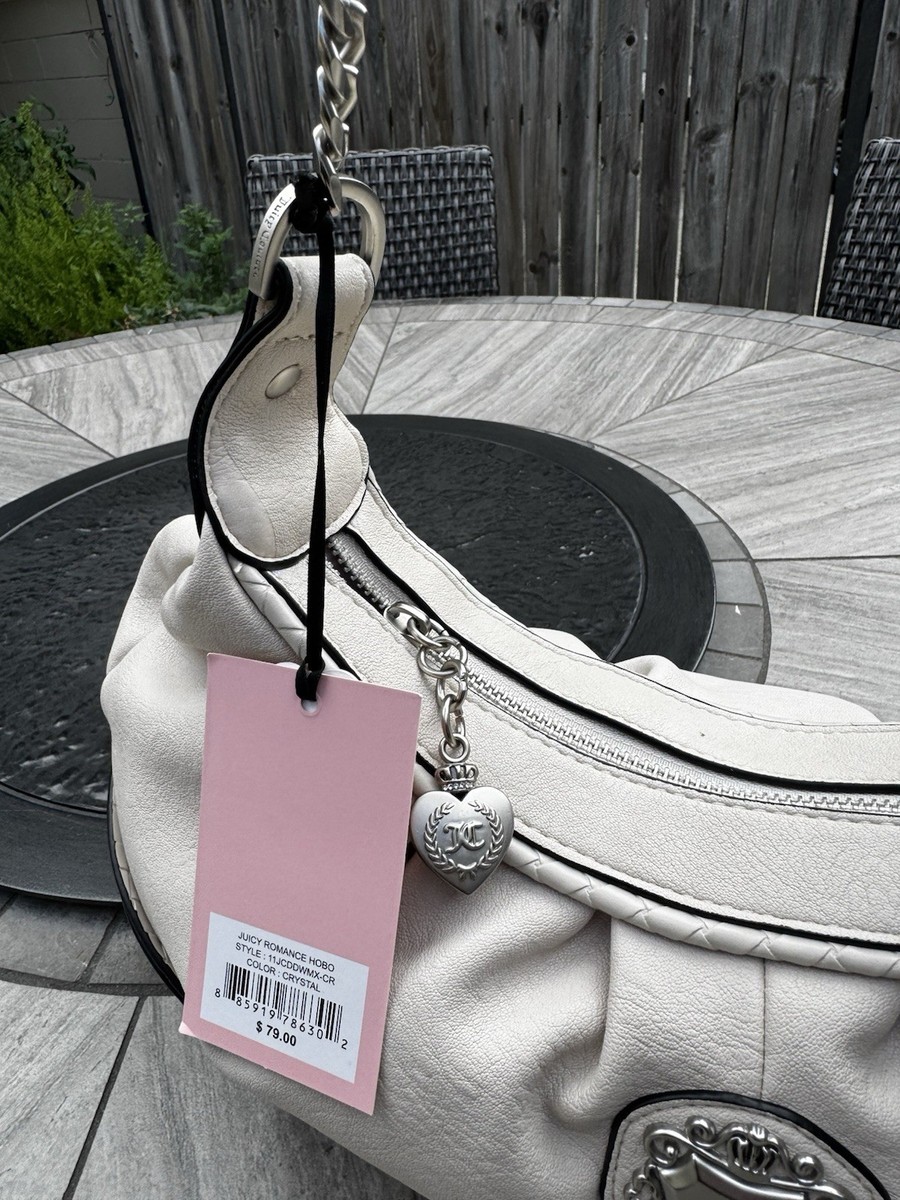 Juicy Couture Crystal White Romance Hobo Shoulder Bag | eBay