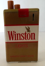 Vintage Winston Lights Gold Cigarette Lighter  - still works!
