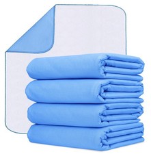 4 PCS Washable Waterproof Incontinence Bed Pad Underpad Mat 34x36 Inch
