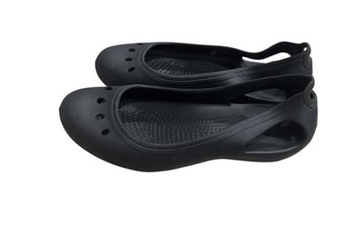 Crocs Women's Black Kadee Ballet Flats Slip On Shoes Size 8