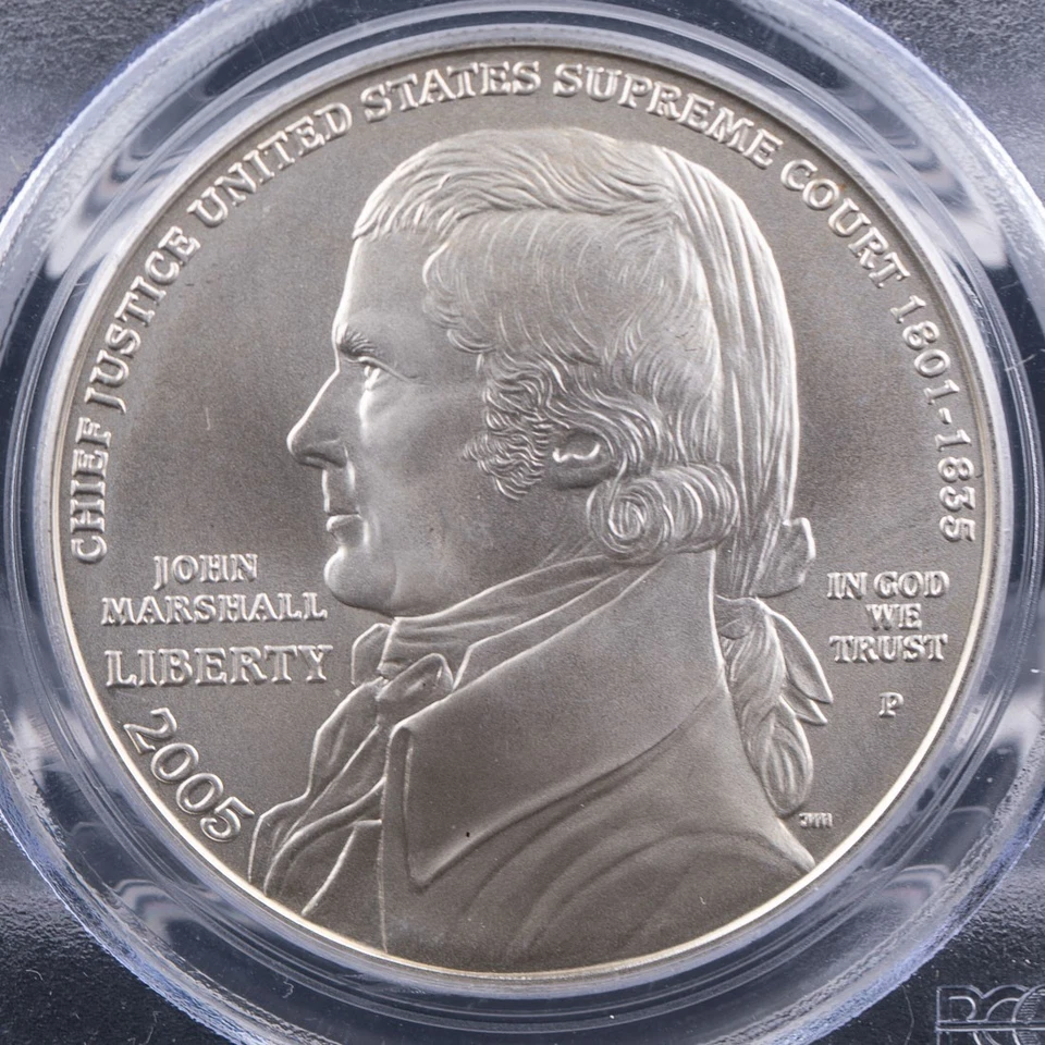 Certified 2005-P Silver $1 PCGS MS69 John Marshall  - Image 2 of 4