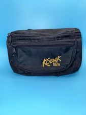 Vintage Kodak Film Black Nylon Fanny Pack Waist Bag Multi Pocket Promo