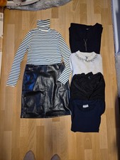Kleiderpaket Damen Gr.S 36 Zara Lederrock Pullover Blusen schick 