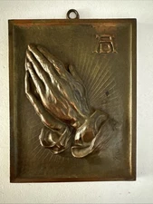 Lero Copper / Brass Praying Plaque Small
