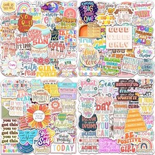 200PCS Affirmation Stickers Holographic Motivational Sticker Pack Positive