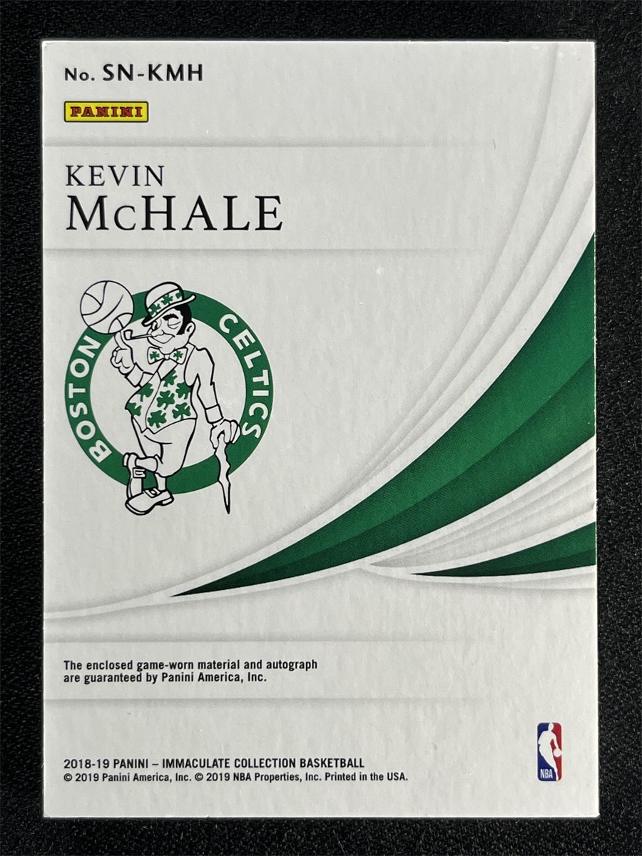 2018-19 Panini Immaculate Collection Kevin Mchale Gold Sneaker Patch Auto /10 view 2