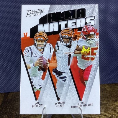 Joe Burrow 2023 Panini Prestige ''Alma Matters'' #AM-14  Chase/Edwards-Helaire