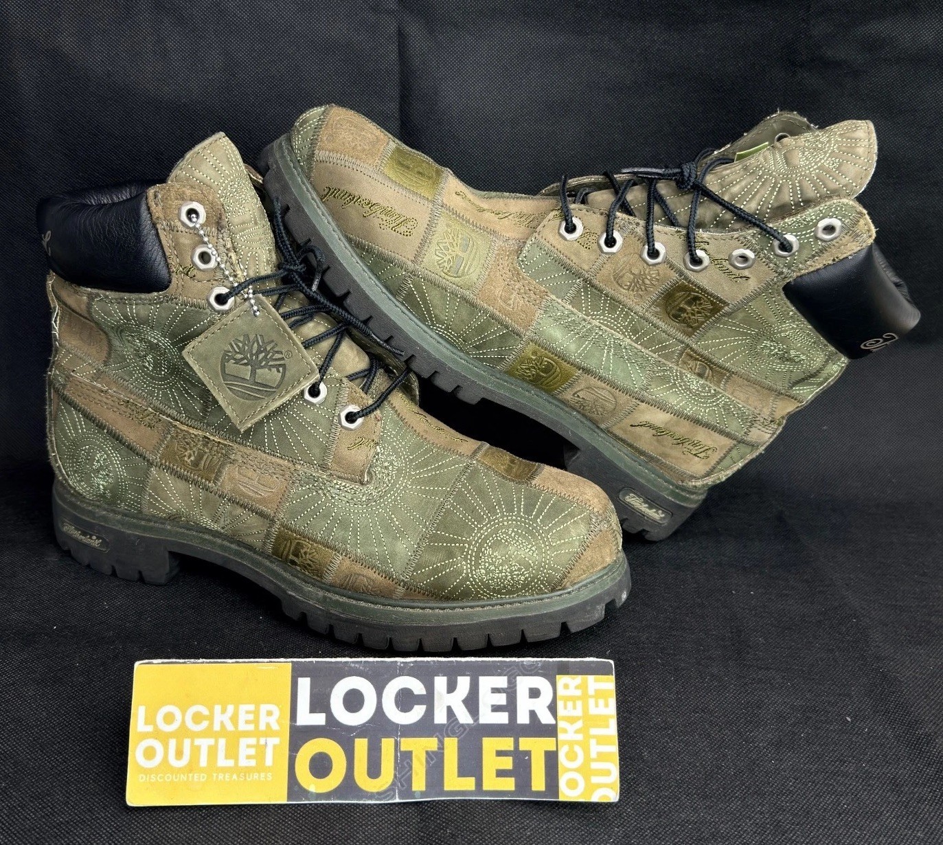 's 10m Olive Green Embroidered Lace-up 115653640