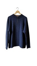 Pendleton Lams Wool Blend Long Sleeve Quarter Zip Men's Blue Size-XL