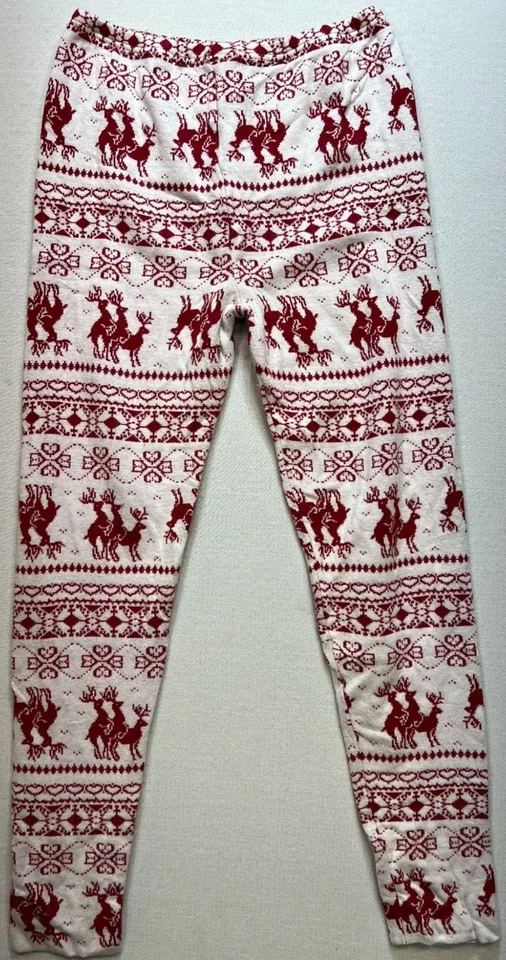 Swggings Mujer Navidad Suéter Leggings Elastizados Talla XL Blanco Rojo Ciervo Vacaciones Foto 2 de 4