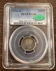 1916 D Mercury Silver Dime 10C PCGS VG08 CAC - Mercury Dime Free Shipping