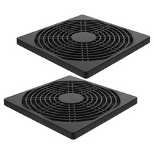 2 Pcs Fan Grille Square Mesh Cover Dustproof Pvc Computer Filter