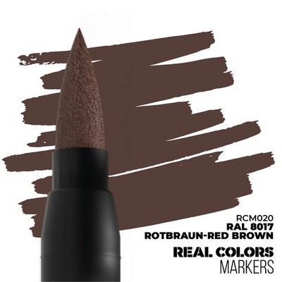 AK Interactive RCM020 Real Colors Markers RAL 8017 Rotbraun-Red Brown