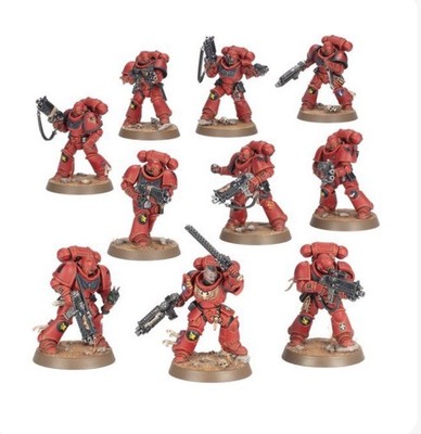 Warhammer 40K Armageddon Primaris Space Marines 10 Intercessors im Rahmen